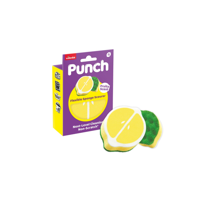 Zmywak Punch Cytryna Elastyczny Vileda 1szt 182804